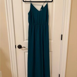 LOFT Elegant Teal Maxi Dress